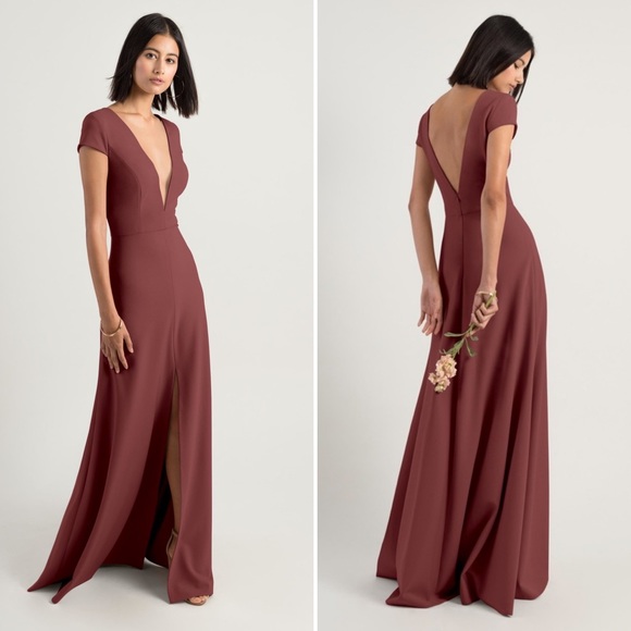 Jenny Yoo Dresses & Skirts - NWT Jenny Yoo V-Neck Cara Gown in Cinnamon Rose 0
